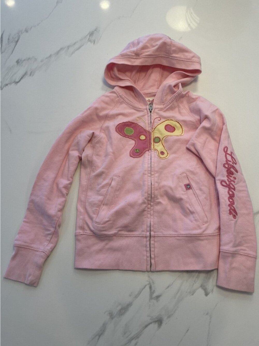 Life Is Good Pink Butterfly Hoodie